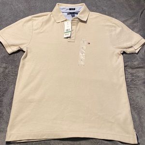 Never worn tan Tommy Hilfiger collared shirt size large